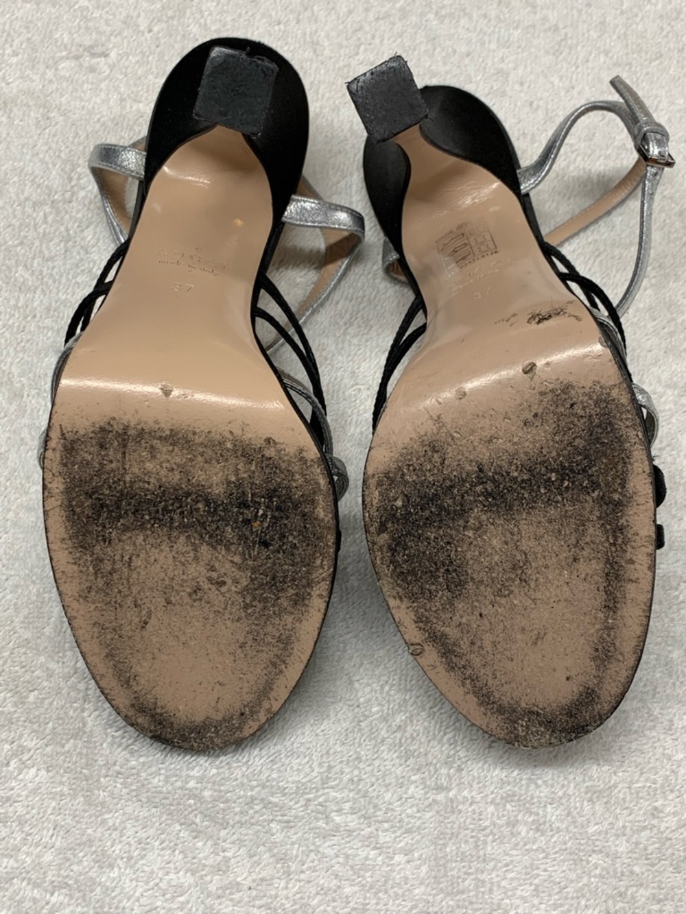 Gucci Black Suede Crystal Interlocking GG Pump Heels - Picture 13 of 16